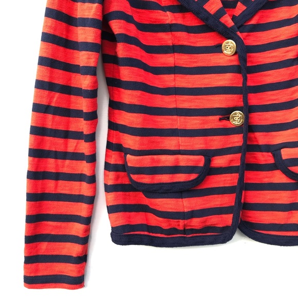 Cabi Red Striped Nautical Blazer Size Small - Picture 3 of 7